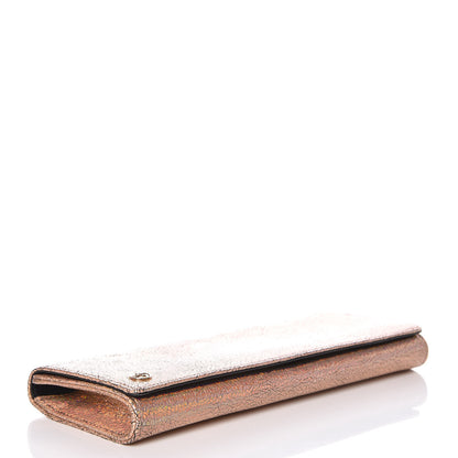 Gucci Metallic Crackled Calfskin Broadway Clutch Salmone 4 of 10