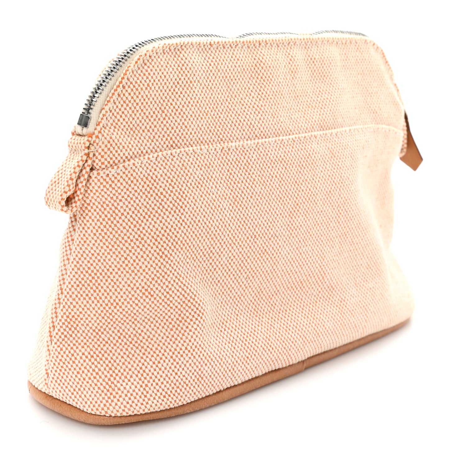Cotton Canvas Mini Bolide Travel Cosmetic Pouch Orange
