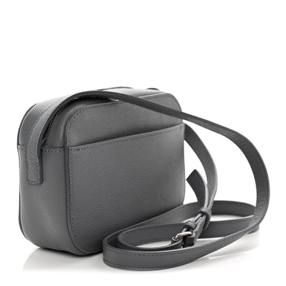 Balenciaga Grained Calfskin Logo XS Ville Camera Bag Gris Perle Fonce White 3 of 12