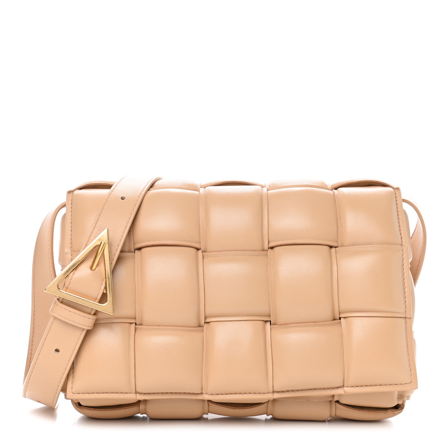 Bottega Veneta Nappa Maxi Intreccio Padded Cassette Crossbody Bag Almond 1 of 4