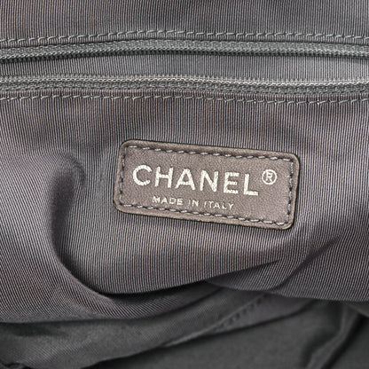 Chanel Metallic Cracked Calfskin Modern Chain Tote Dark Silver 6 of 11