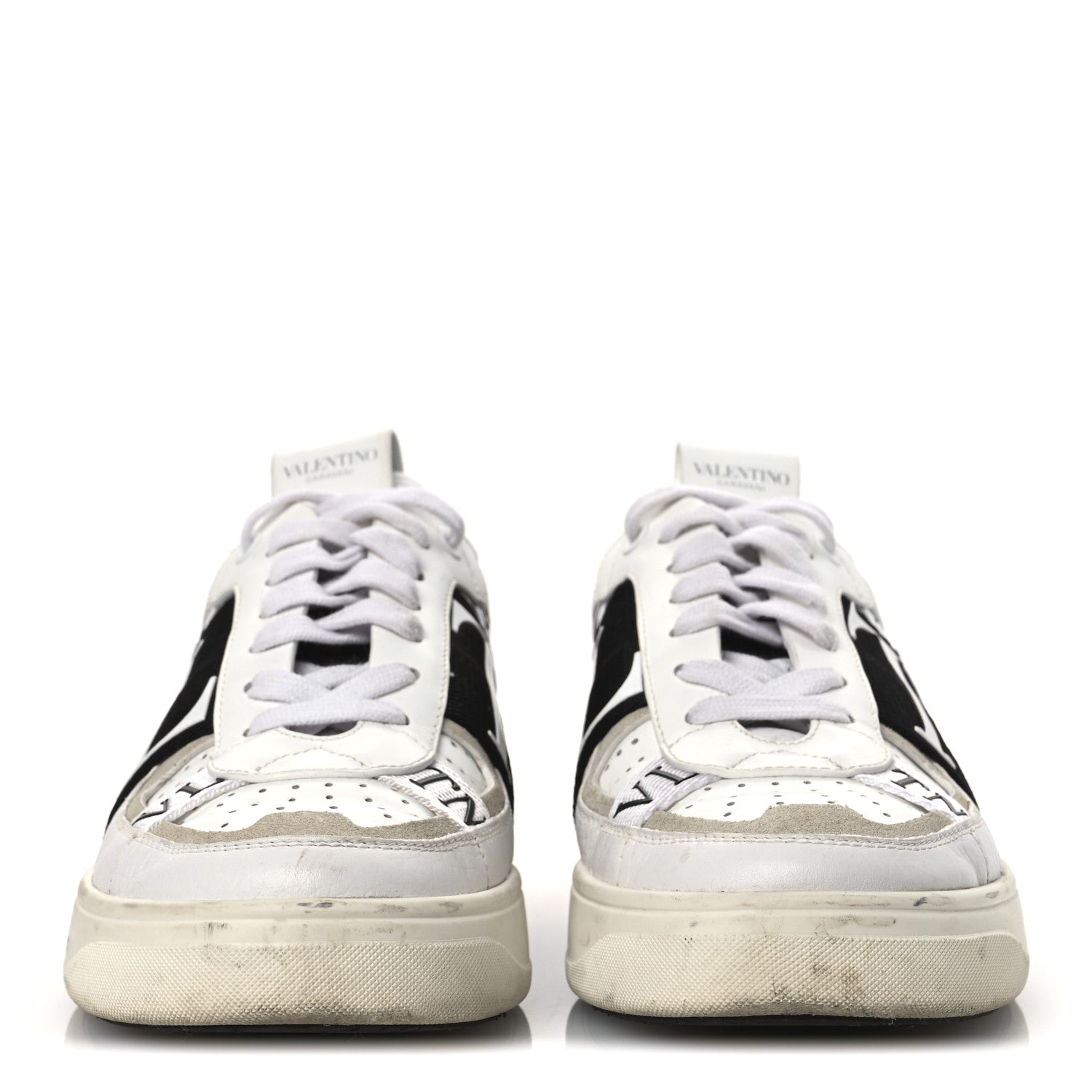Valentino Garavani Calfskin Womens VL7N Sneakers 37 Black White
