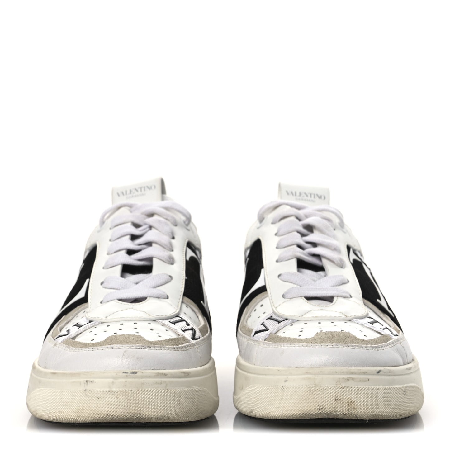 Calfskin Womens VL7N Sneakers 37 Black White
