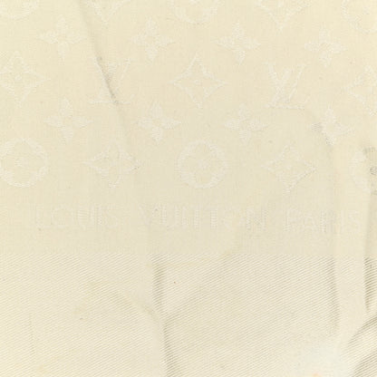 Louis Vuitton Silk Wool Monogram Shawl Beige 2 of 4