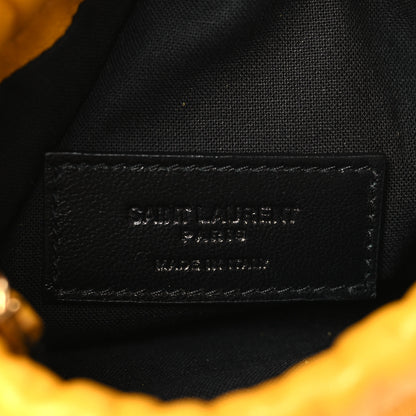 Saint Laurent Lambskin Paris Drawstring Pouch Saffran 6 of 9