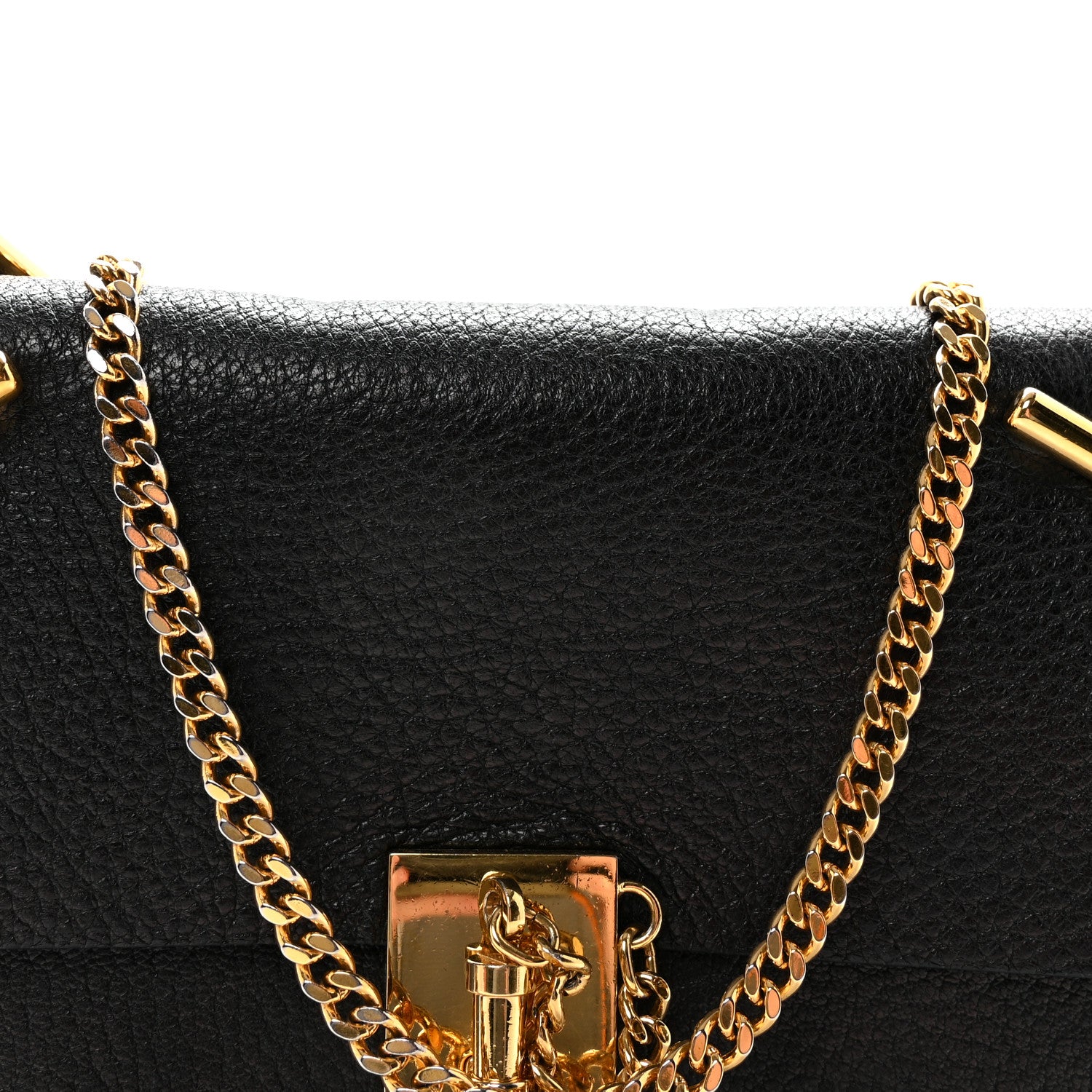 Chloe Grained Lambskin Mini Drew Shoulder Bag Black 7 of 9