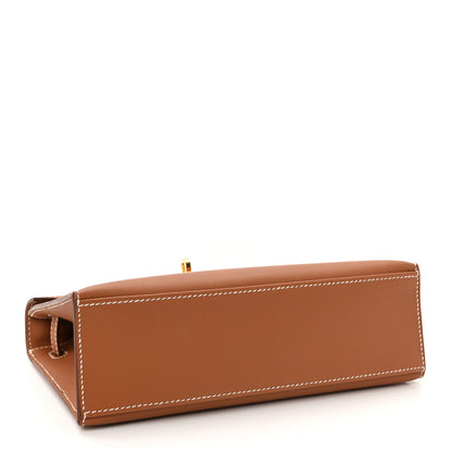 Hermes Swift Kelly Pochette Clutch Gold 4 of 7