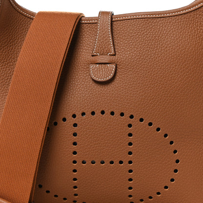 Hermes Taurillon Clemence Evelyne III PM Gold 8 of 11