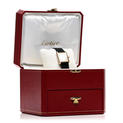 Cartier Stainless Steel 18K Pink Gold Alligator 24mm Tank Solo Quartz Watch 5 of 5