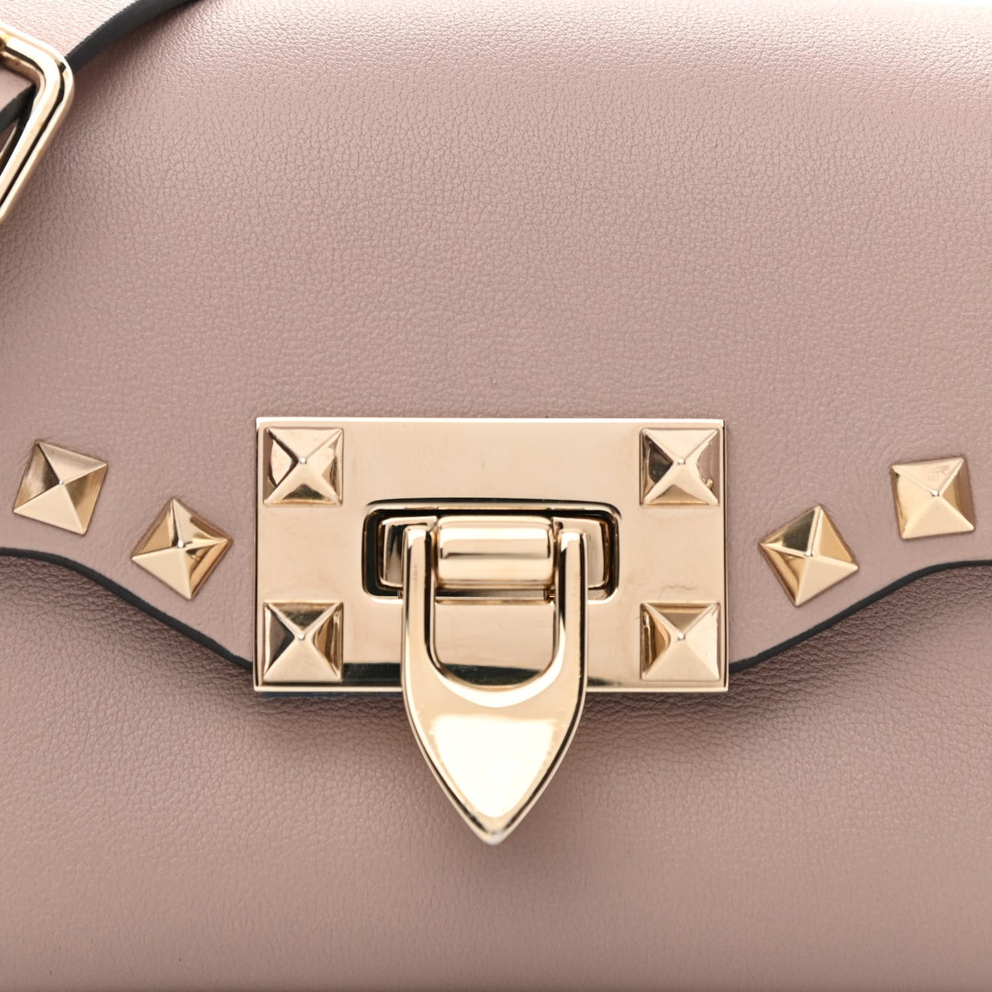Calfskin Mini Rockstud Crossbody Bag Poudre