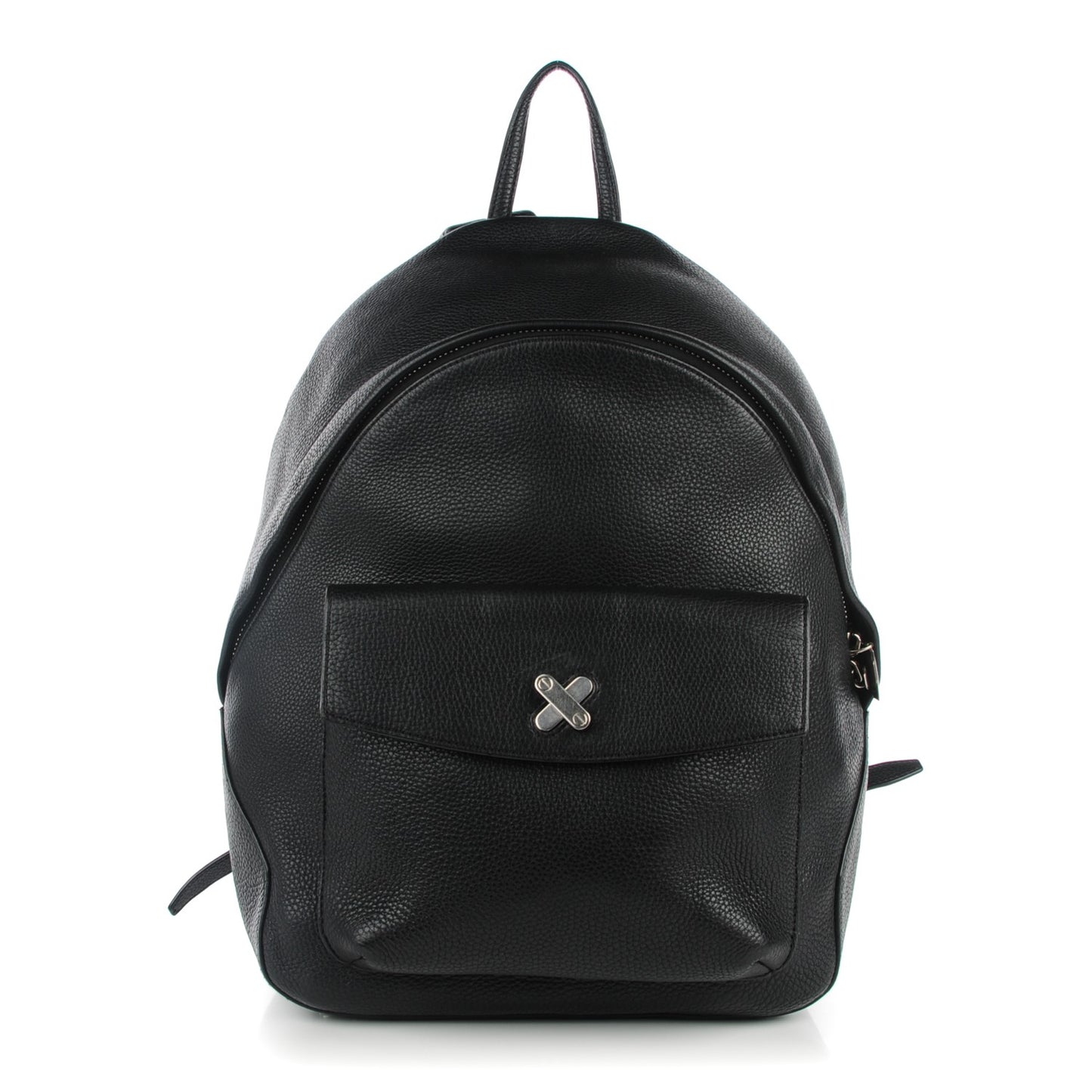 Pebbled Calfskin Icon Backpack Black