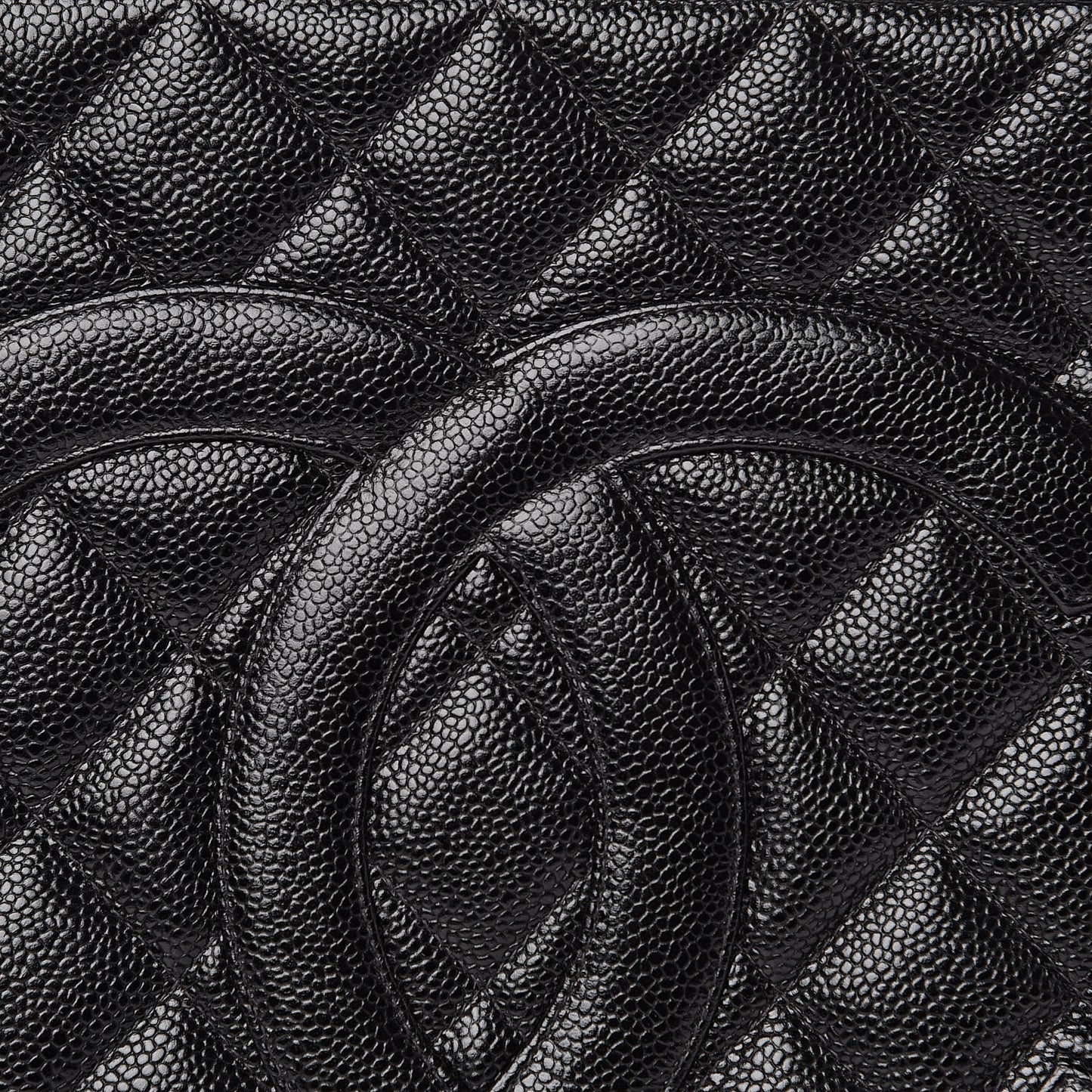 Caviar Quilted Medallion Tote Black