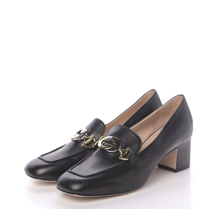 Gucci Malaga Kid Zumi Mid Heel Loafers 37.5 Black 3 of 9