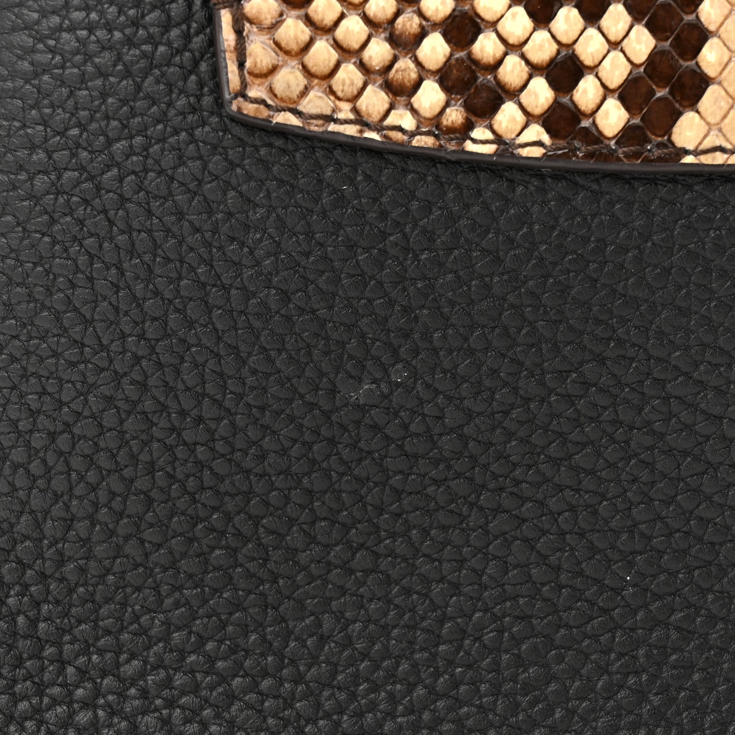 Taurillon Snakeskin Mini Capucines Black