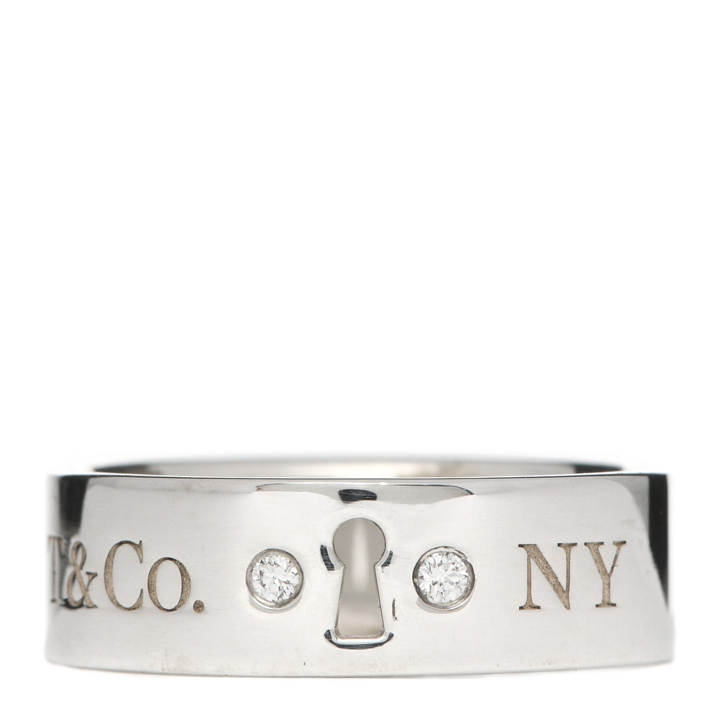 Sterling Silver Diamond Locks Ring 51 5.75