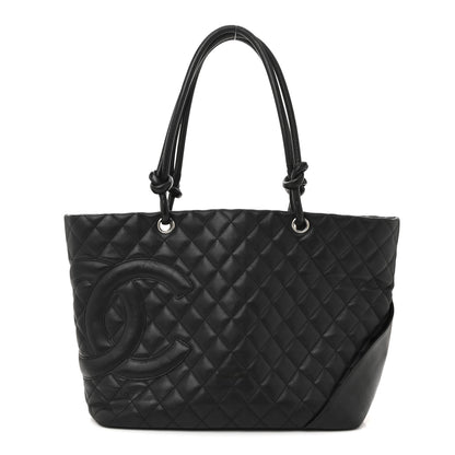 Chanel Calfskin Quilted Large Cambon Tote Black 1 of 14