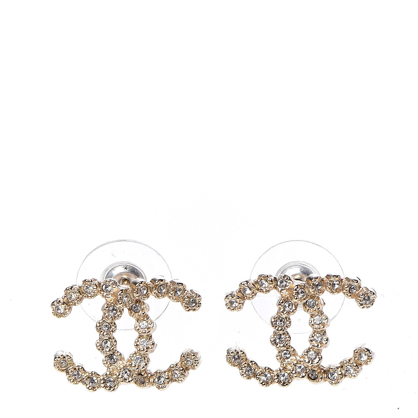 Crystal CC Earrings Gold