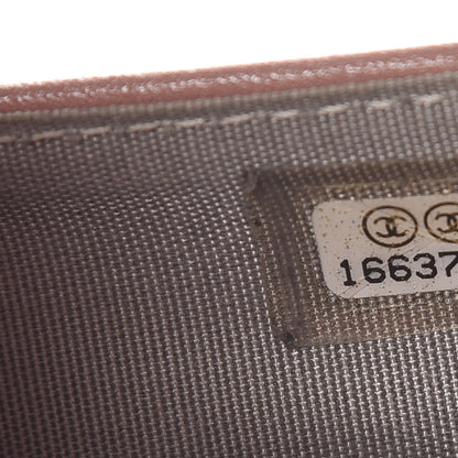 Chanel Metallic Glazed Calfskin Boy Zipped Pocket Wallet Pink 8 of 14