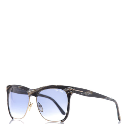 Tom Ford Thea Sunglasses TF366 Blue Brown Horn 1 of 8