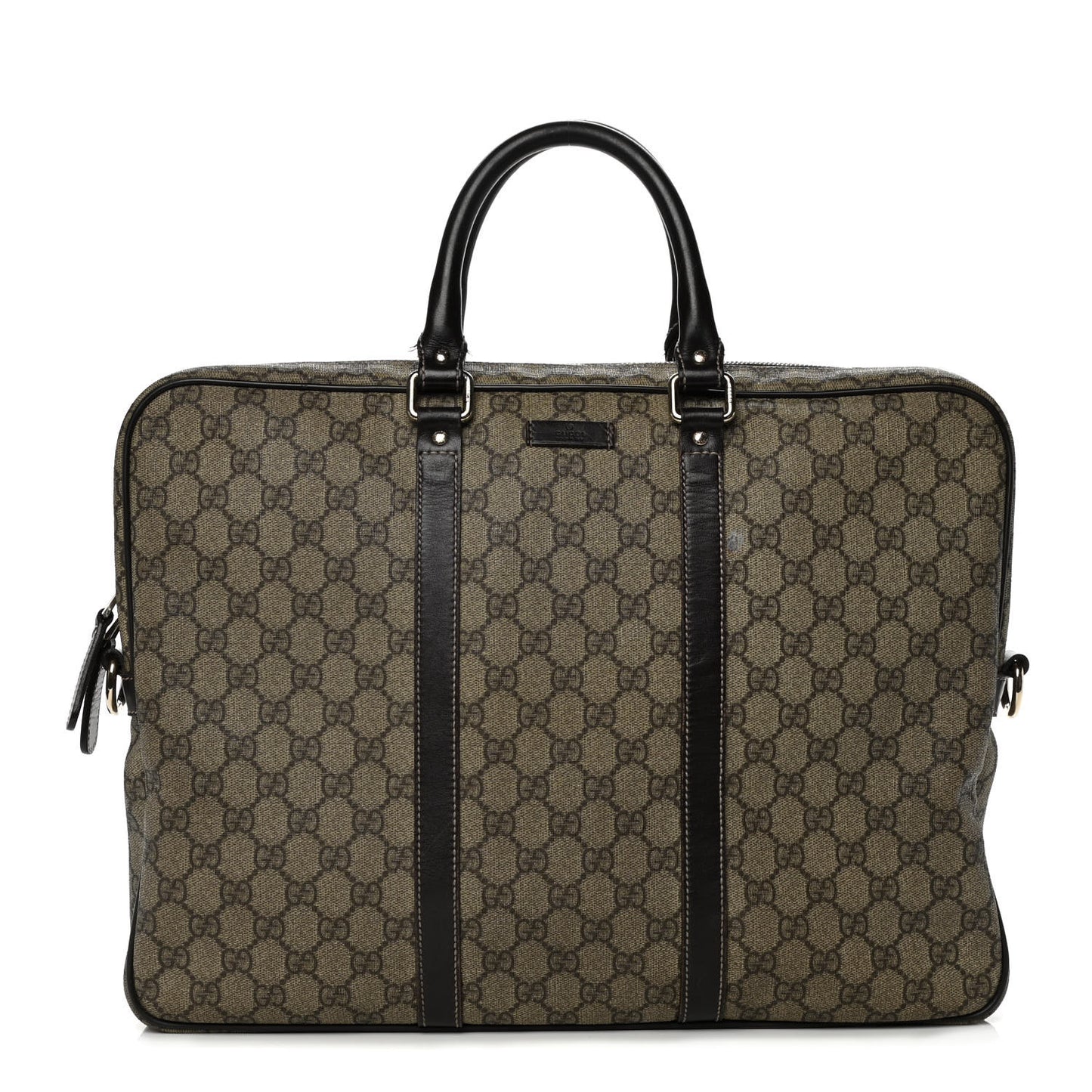 GG Plus Monogram Briefcase Dark Brown