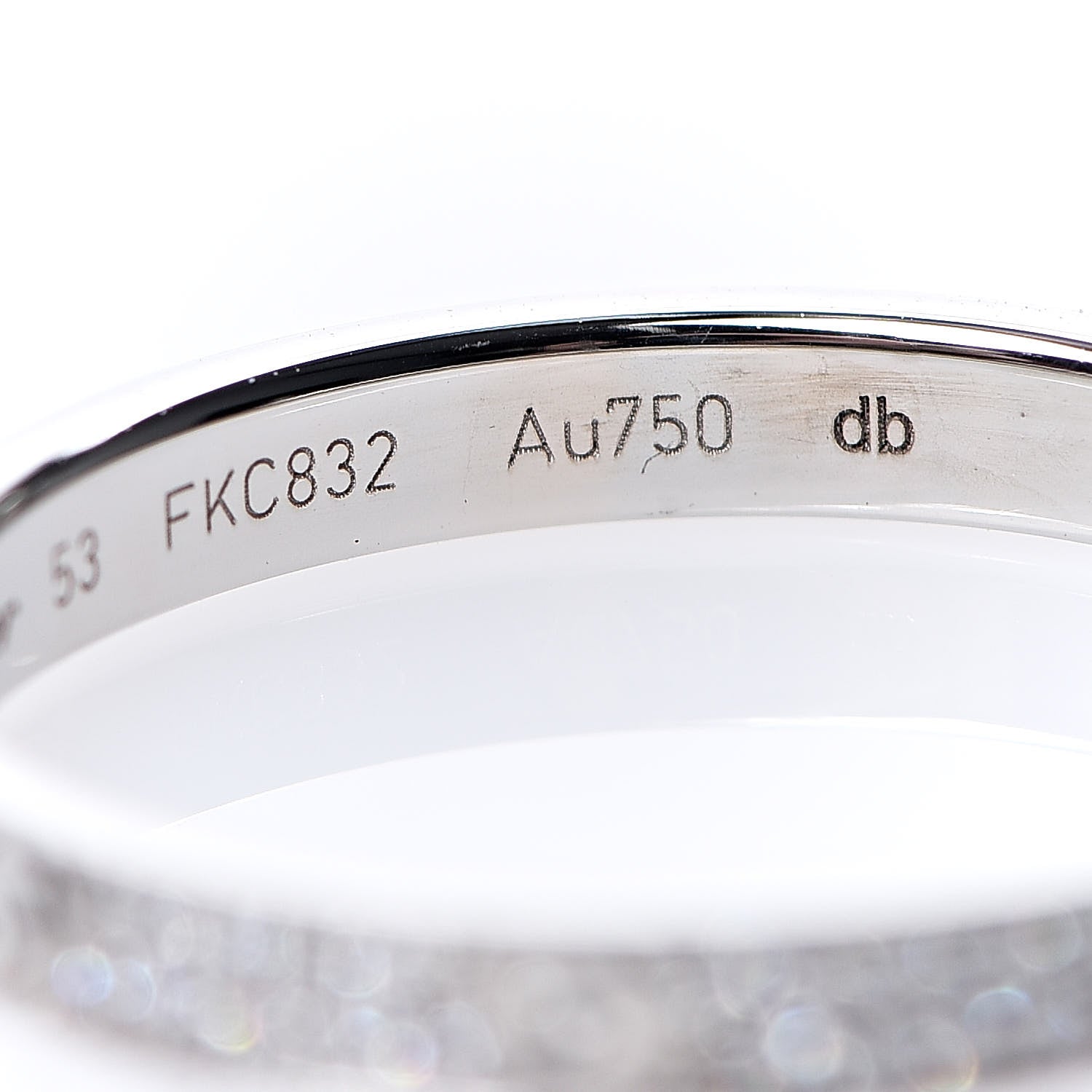 Cartier 18K White Gold Diamond 2.6mm LOVE Paved Band Ring 53 6.25 4 of 6