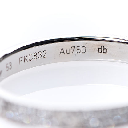 Cartier 18K White Gold Diamond 2.6mm LOVE Paved Band Ring 53 6.25 4 of 6