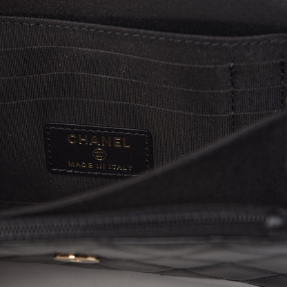 Chanel Calfskin Quilted Mini Maxi Pearls Wallet On Chain WOC Black 8 of 10