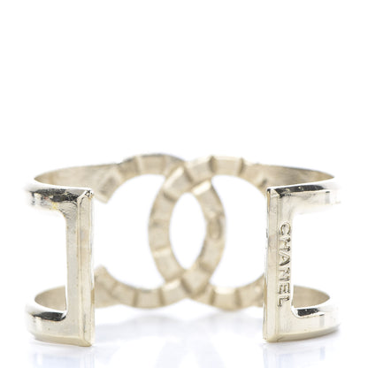 Chanel Metal Studded CC Cuff Gold 3 of 7