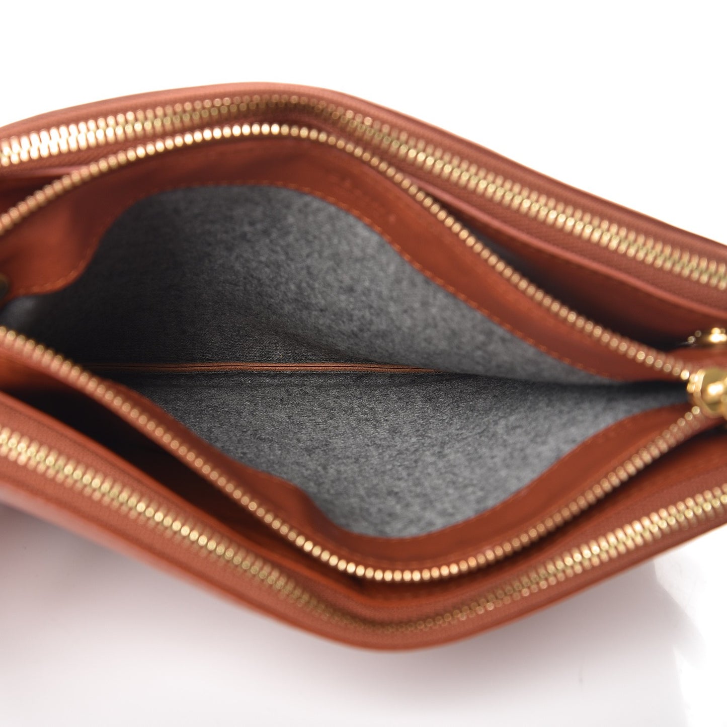 Lambskin Large Trio Crossbody Bag Brick
