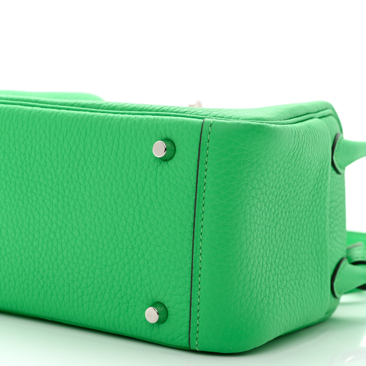 Hermes Taurillon Clemence Mini Lindy 20 Vert Comics 10 of 11