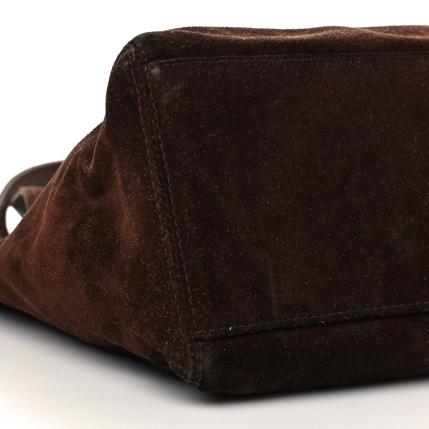Suede CC Shoulder Bag Brown