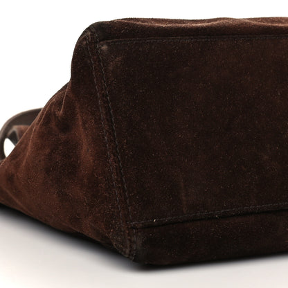 Chanel Suede CC Shoulder Bag Brown 8 of 9
