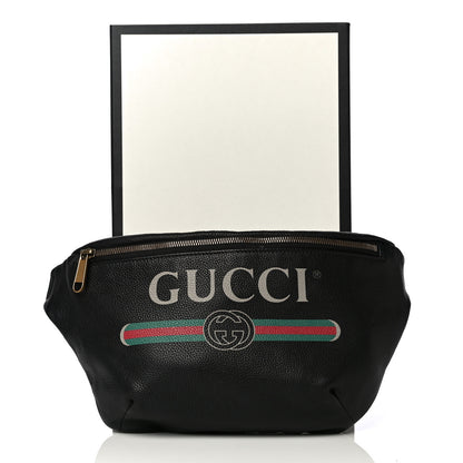 Gucci Grained Calfskin Logo Belt Bag Black 13 of 13