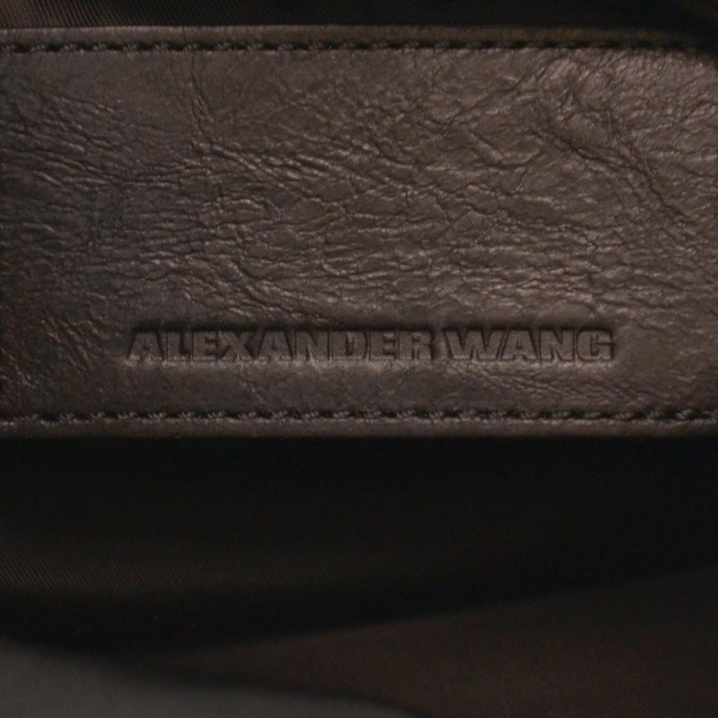 Leather Iris Messenger Bag Black