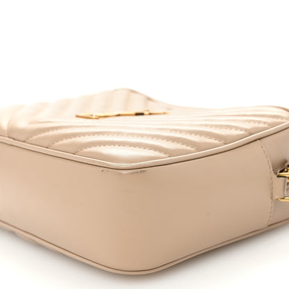 Saint Laurent Calfskin Matelasse Monogram Lou Camera Bag Dark Beige 10 of 13