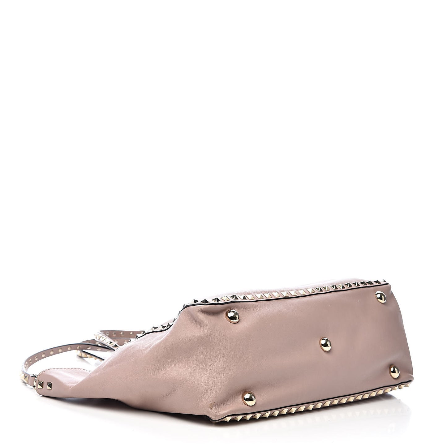 Vitello Medium Rockstud Tote Poudre