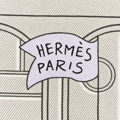 Hermes Silk Parade Scarf 90 Creme Orange Cuit 2 of 5