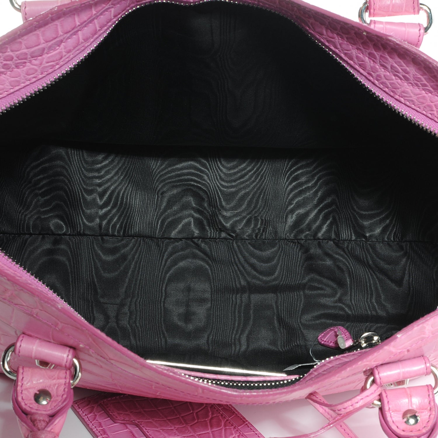 Balenciaga Crocodile Classic Silver Hardware City Bubblegum 7 of 9