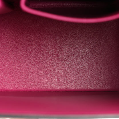 Hermes Madame Calfskin Cinhetic Boxy Top Handle Bag Rose Pourpre 10 of 11