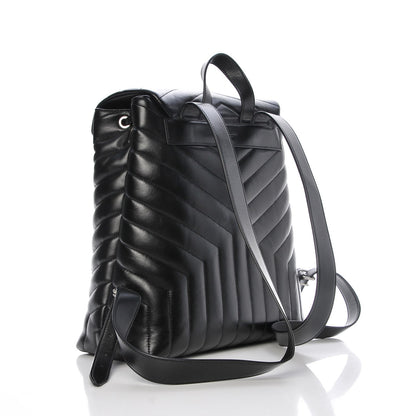 Saint Laurent Calfskin Y Quilted Monogram Medium Loulou Backpack Black 3 of 7