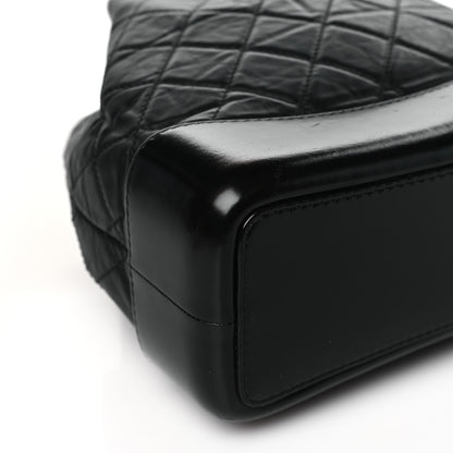 Chanel Aged Calfskin Quilted Small Gabrielle Backpack Black 9 of 10