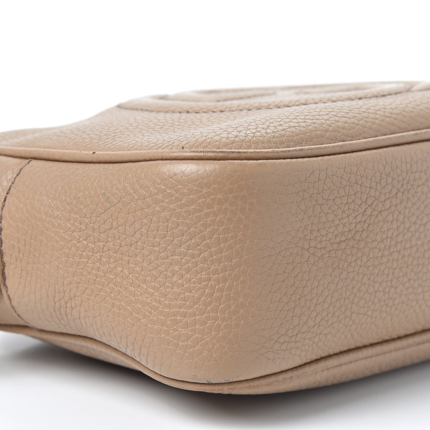 Pebbled Calfskin Small Soho Disco Bag Rose Beige