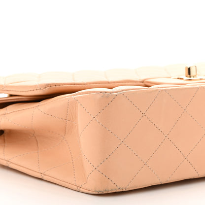 Chanel Lambskin Quilted Medium Double Flap Beige 9 of 11