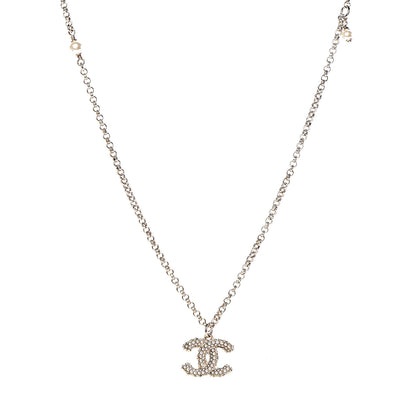 Chanel Pearl CC Pendant Necklace Golden Pearly White 1 of 5