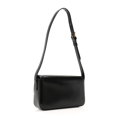 Celine Shiny Calfskin Triomphe Shoulder Bag Black 3 of 10