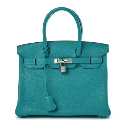 Hermes Taurillon Clemence Birkin 30 Bleu Paon 1 of 12
