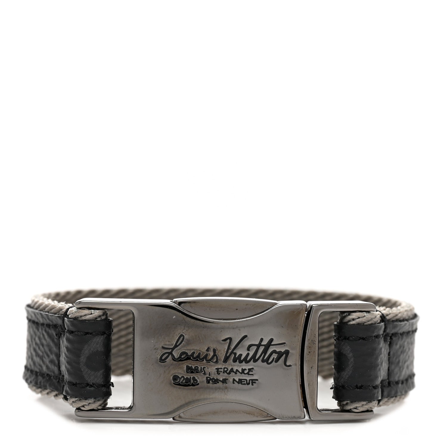Louis Vuitton Monogram LV Fast Clip Eclipse Bracelet 19 1 of 5