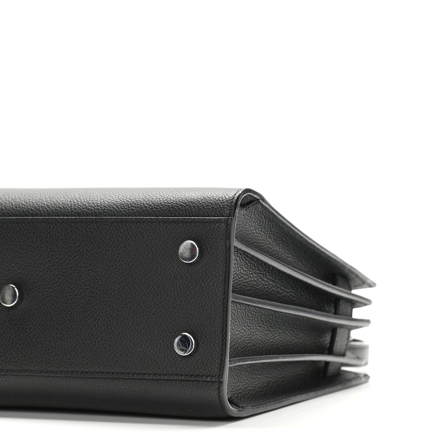 Grained Calfskin Baby Sac De Jour Black