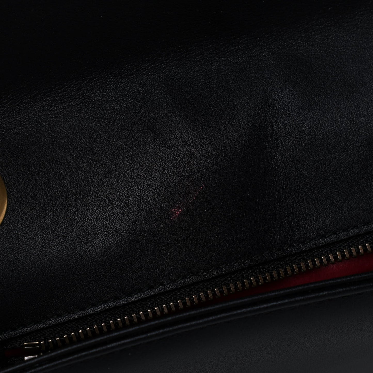 Calfskin Matelasse Small GG Marmont Shoulder Bag Black White
