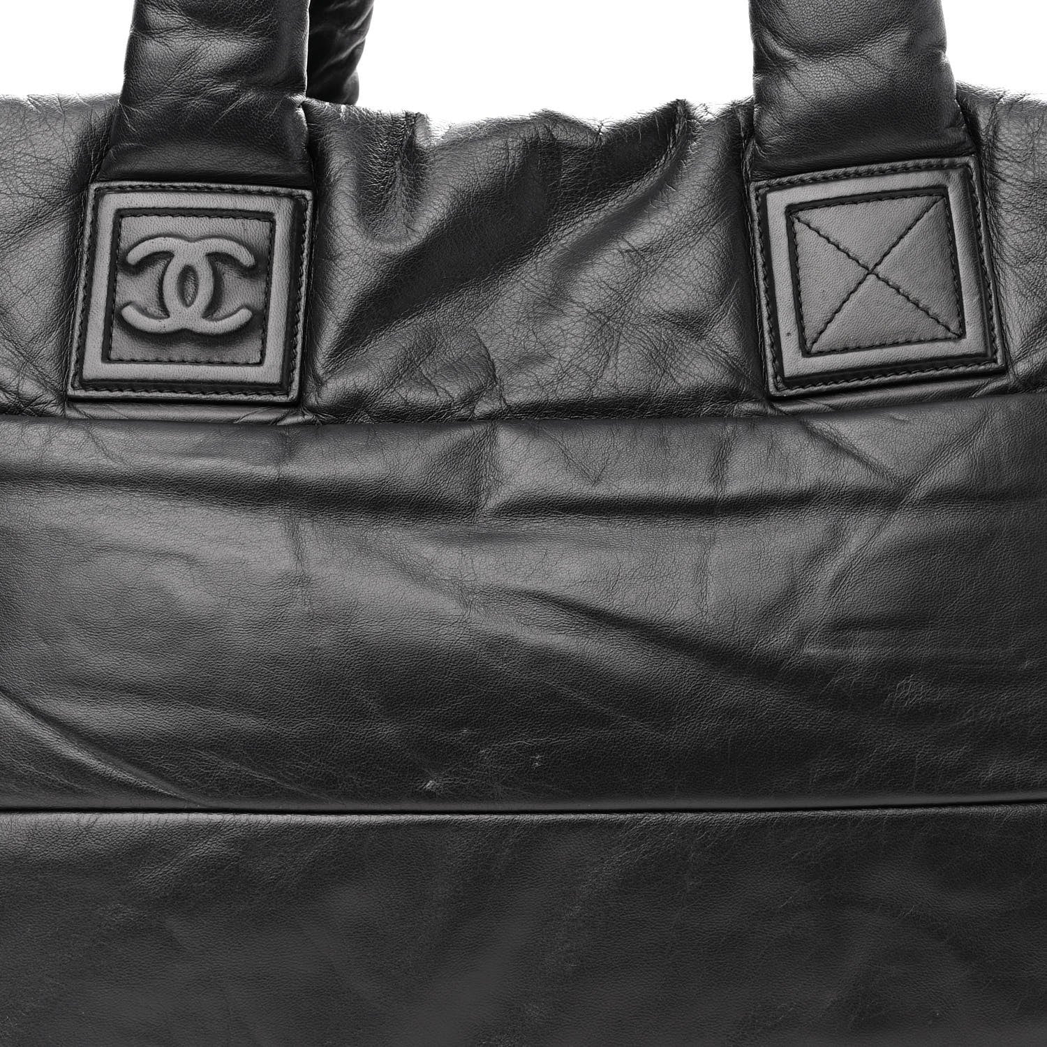 Chanel Lambskin Quilted Medium Coco Cocoon Reversible Tote Black 8 of 11